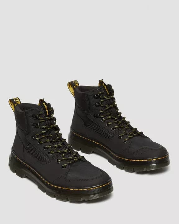 Dr. Martens Rilla Utility Boots Ajax Leather Textiles Lace Black Unisex US M7 W8 - Thumbnail 2