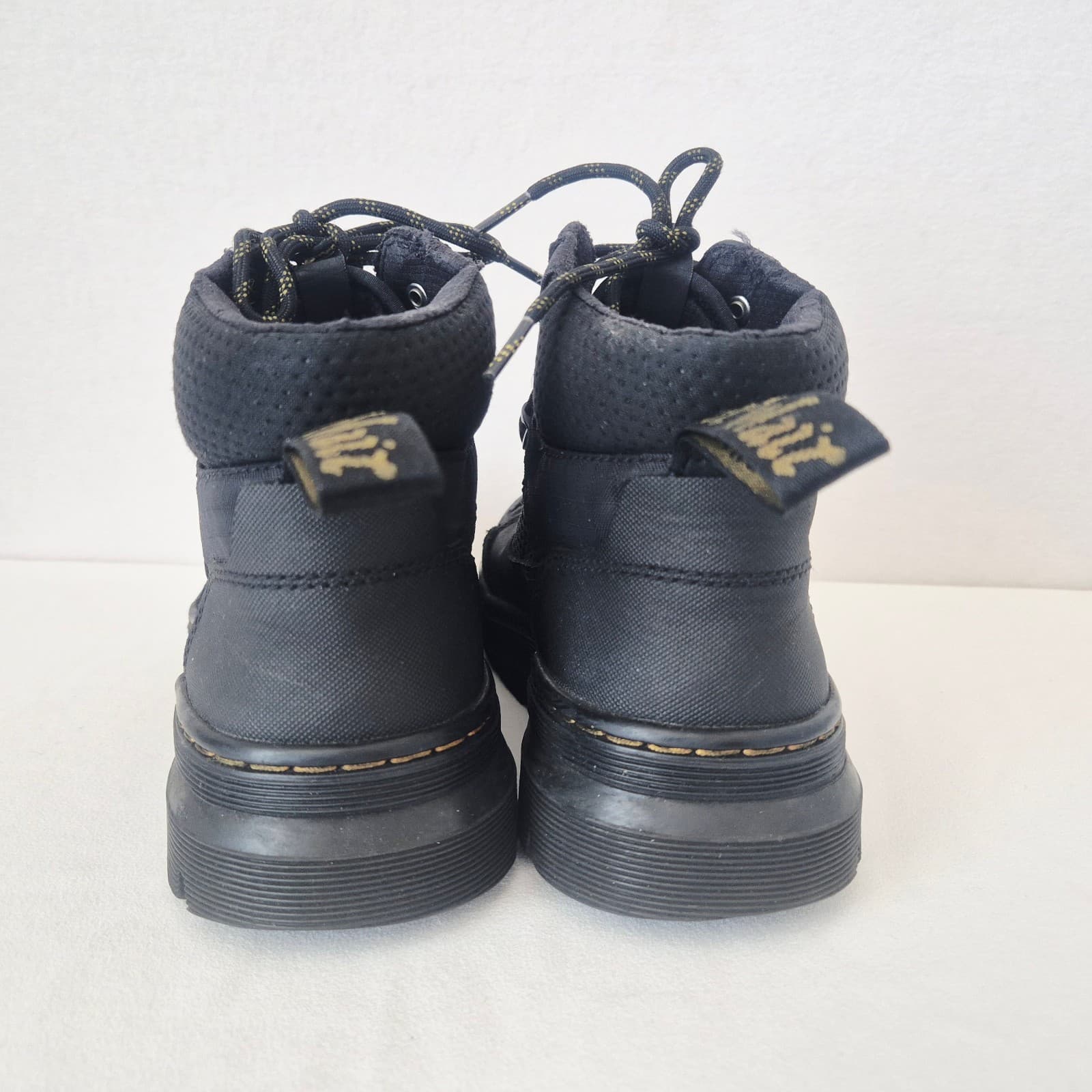Dr. Martens Rilla Utility Boots Ajax Leather Textiles Lace Black Unisex US M7 W8 - Thumbnail 9