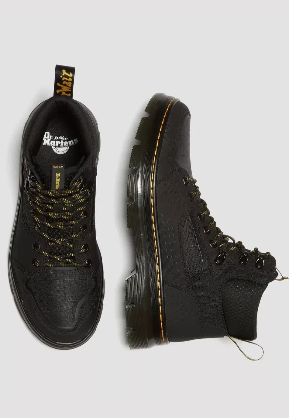 Dr. Martens Rilla Utility Boots Ajax Leather Textiles Lace Black Unisex US M7 W8 - Thumbnail 4