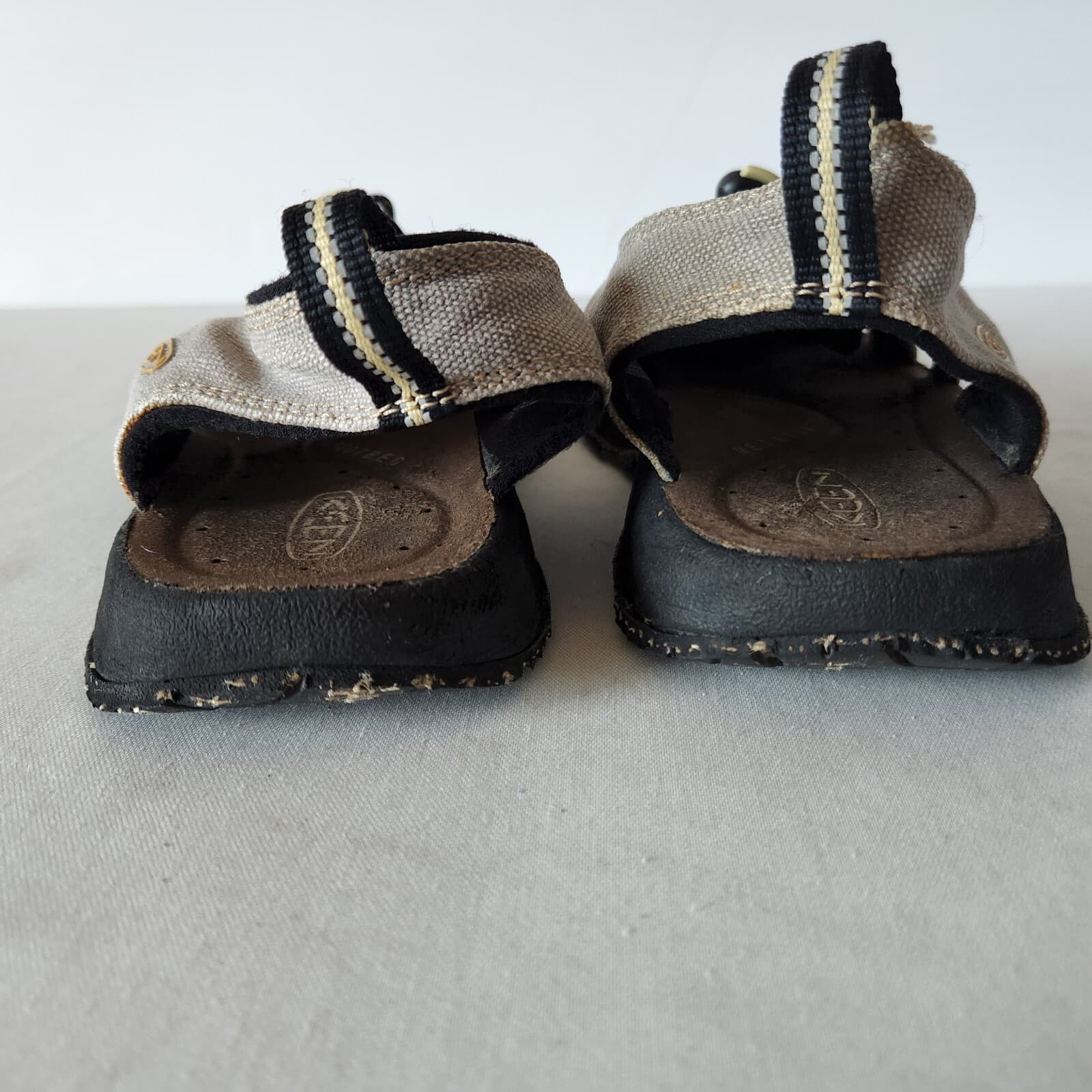 Keen Newport Bison Canvas Hiking Sandals Lace-Lock Bungee Beige Women US7 EU37.5 - Thumbnail 6