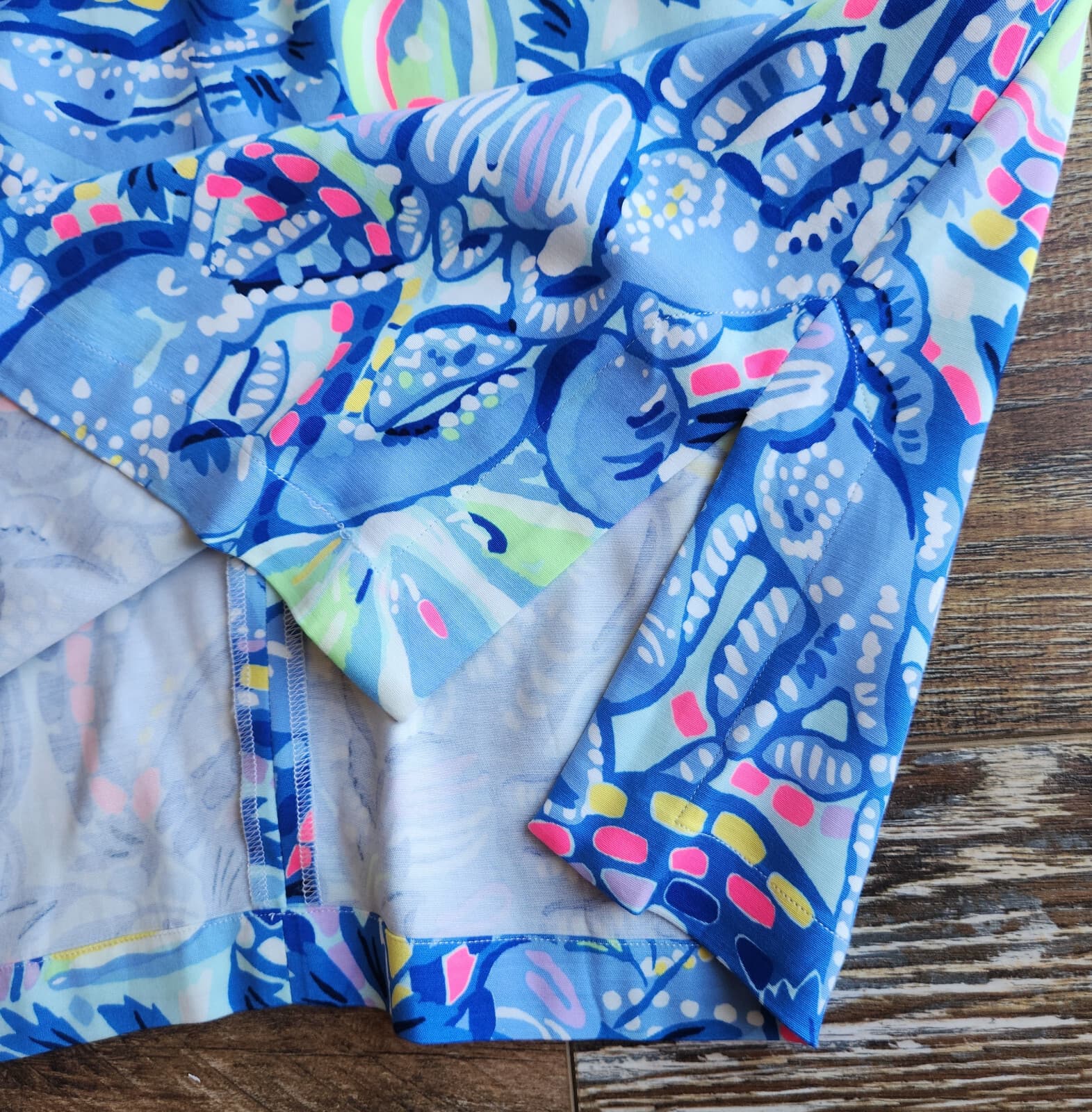 Lilly Pulitzer Carlotta Corded Lace Shift Dress Sleeveless Blue Peri Pinch Sz.4 - Thumbnail 14