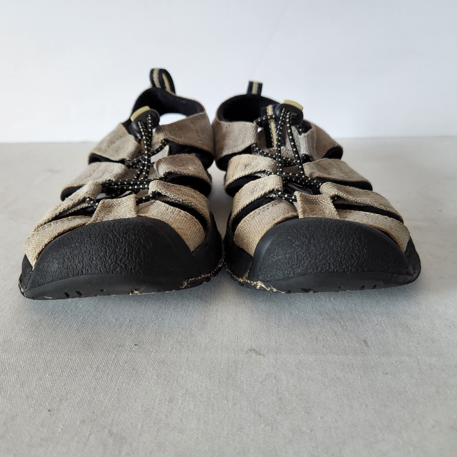 Keen Newport Bison Canvas Hiking Sandals Lace-Lock Bungee Beige Women US7 EU37.5 - Thumbnail 7