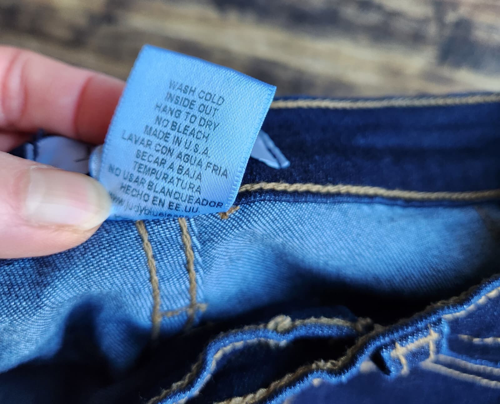 JUDY BLUE Tiffany High Rise Bell Bottom Flare Jean Raw Hem Stretch Blue Sz.1/25 - Thumbnail 11