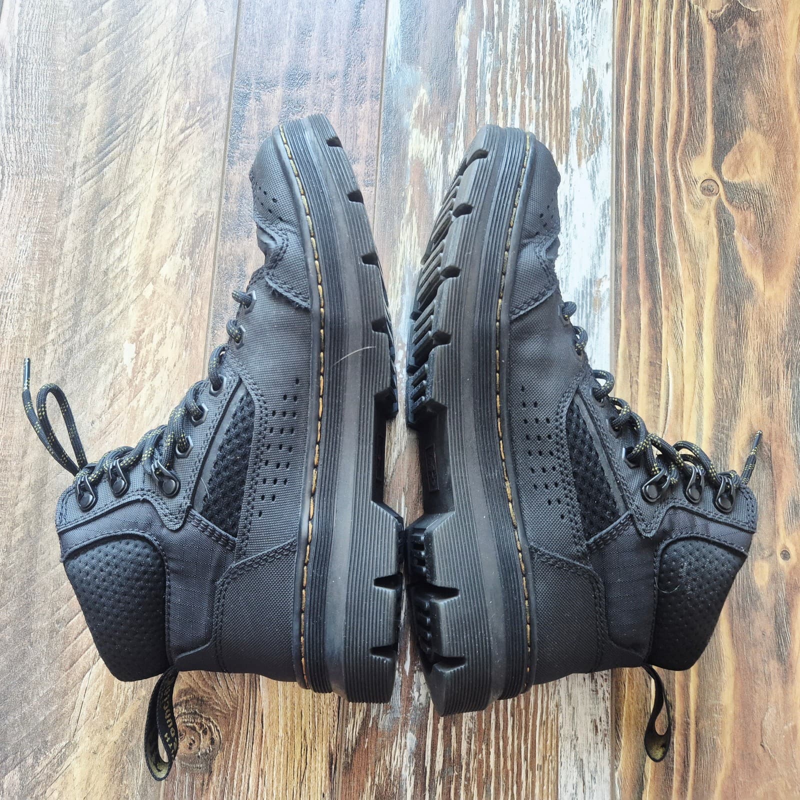 Dr. Martens Rilla Utility Boots Ajax Leather Textiles Lace Black Unisex US M7 W8 - Thumbnail 12