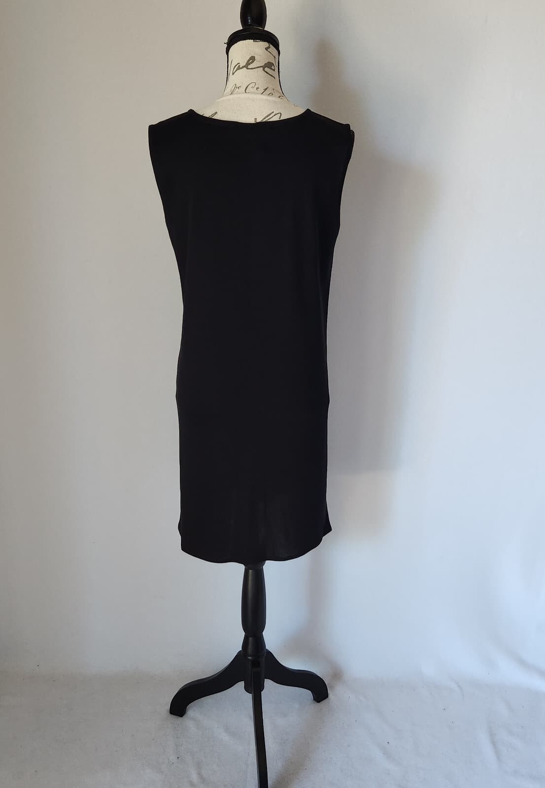 Exclusively Misook Ripped Knit Mini Tank-Dress Tunic Sleeveless Black Women's M - Thumbnail 8
