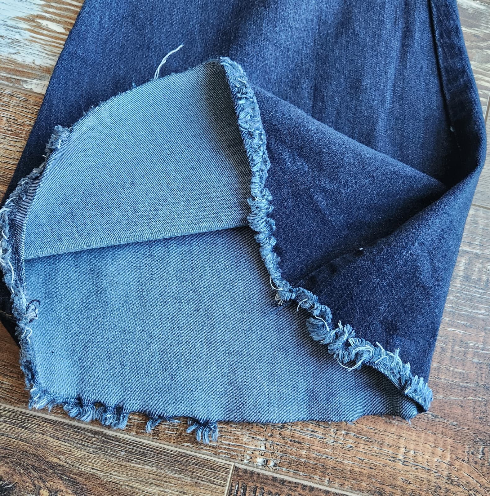 JUDY BLUE Tiffany High Rise Bell Bottom Flare Jean Raw Hem Stretch Blue Sz.1/25 - Thumbnail 7
