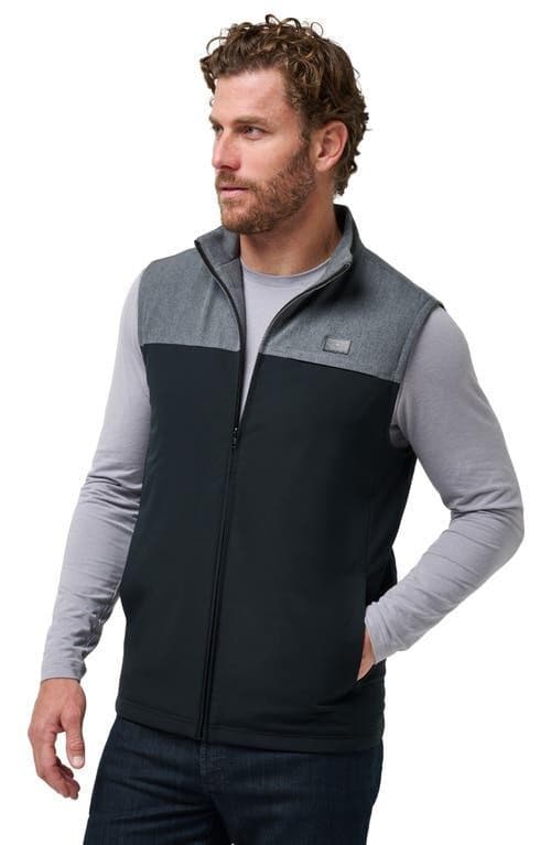 Travis Mathew Quadraplane Golf Vest Insulated Zip-Up Pocket Black Grey Men's S - Thumbnail 4