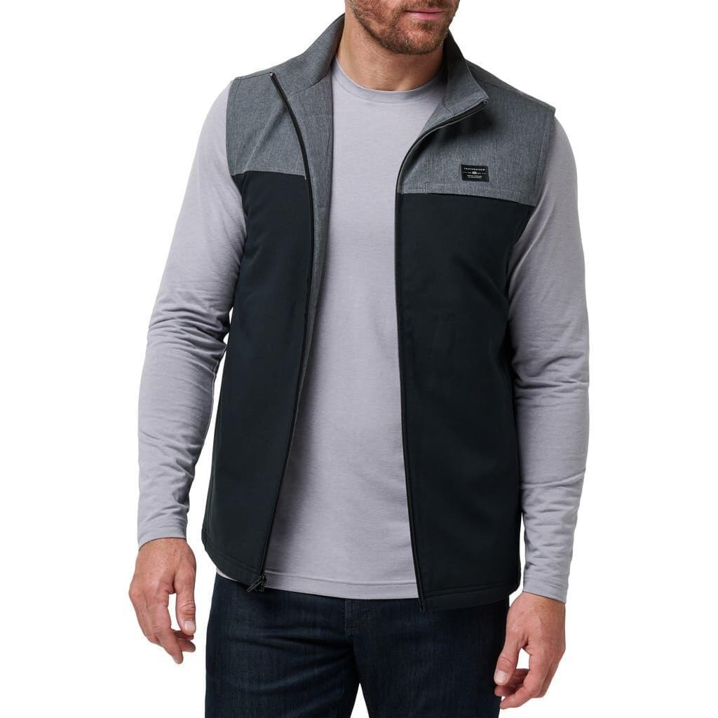 Travis Mathew Quadraplane Golf Vest Insulated Zip-Up Pocket Black Grey Men's S - Thumbnail 3
