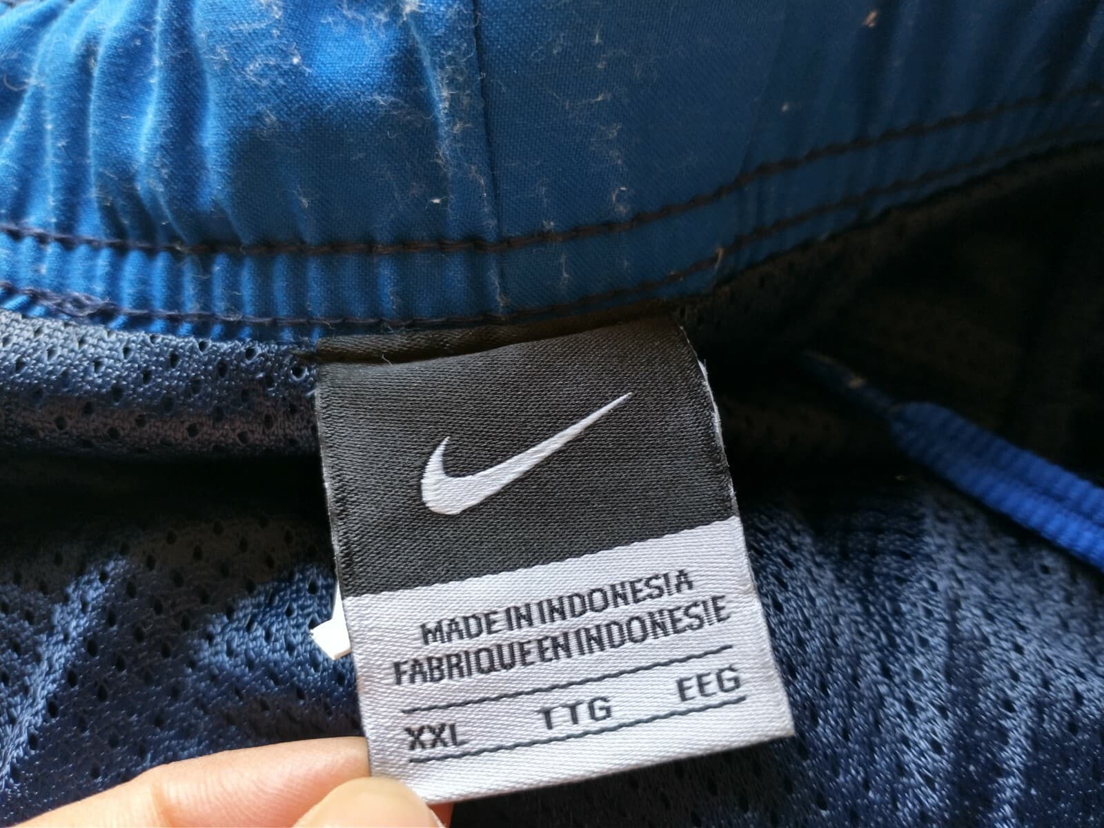 NIKE Men Swimwear Trunks Pull On Zip Pocket Mesh Lining Blue Sz.XXL - Thumbnail 7