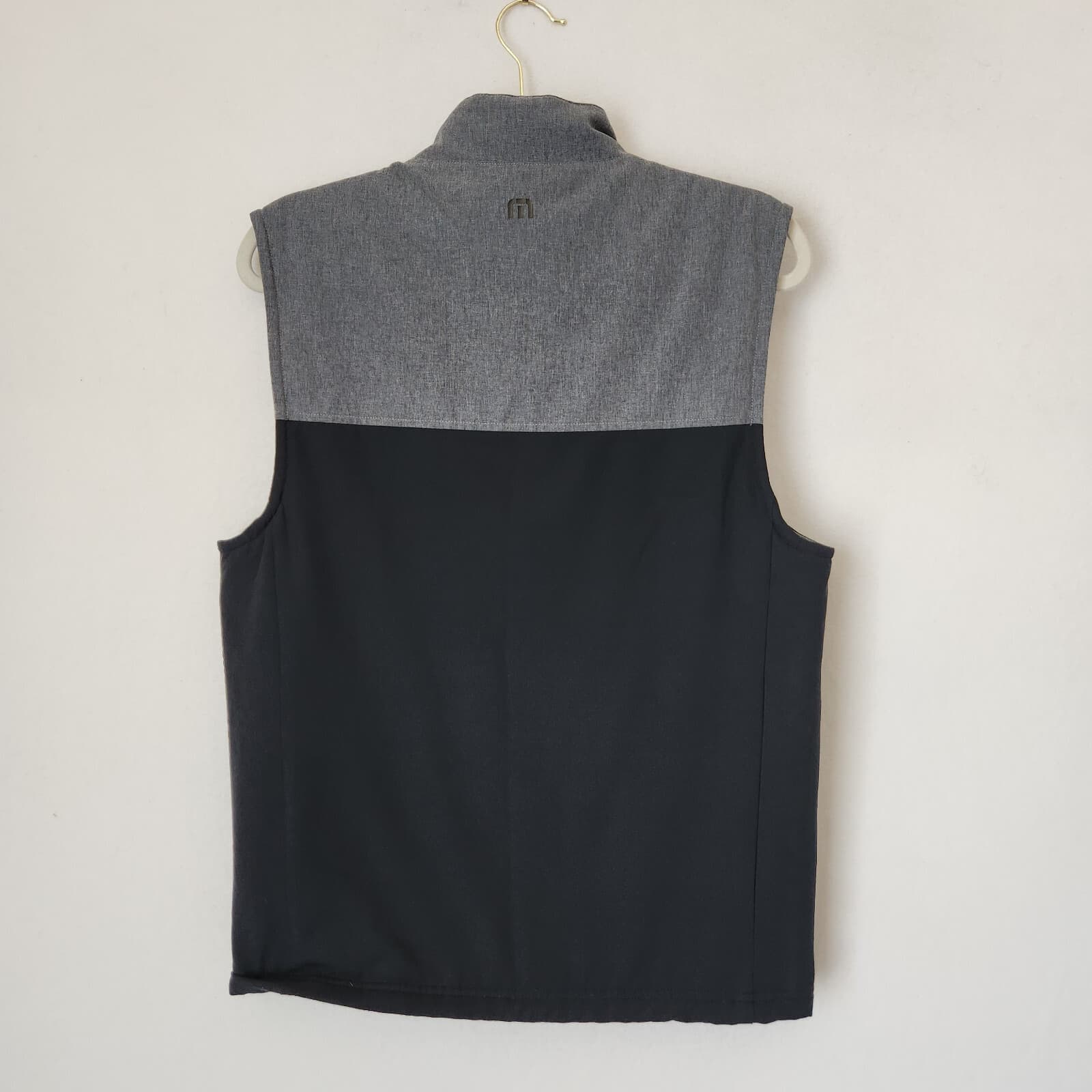 Travis Mathew Quadraplane Golf Vest Insulated Zip-Up Pocket Black Grey Men's S - Thumbnail 5