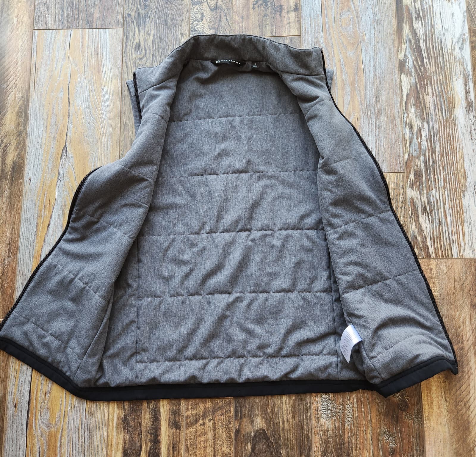 Travis Mathew Quadraplane Golf Vest Insulated Zip-Up Pocket Black Grey Men's S - Thumbnail 8
