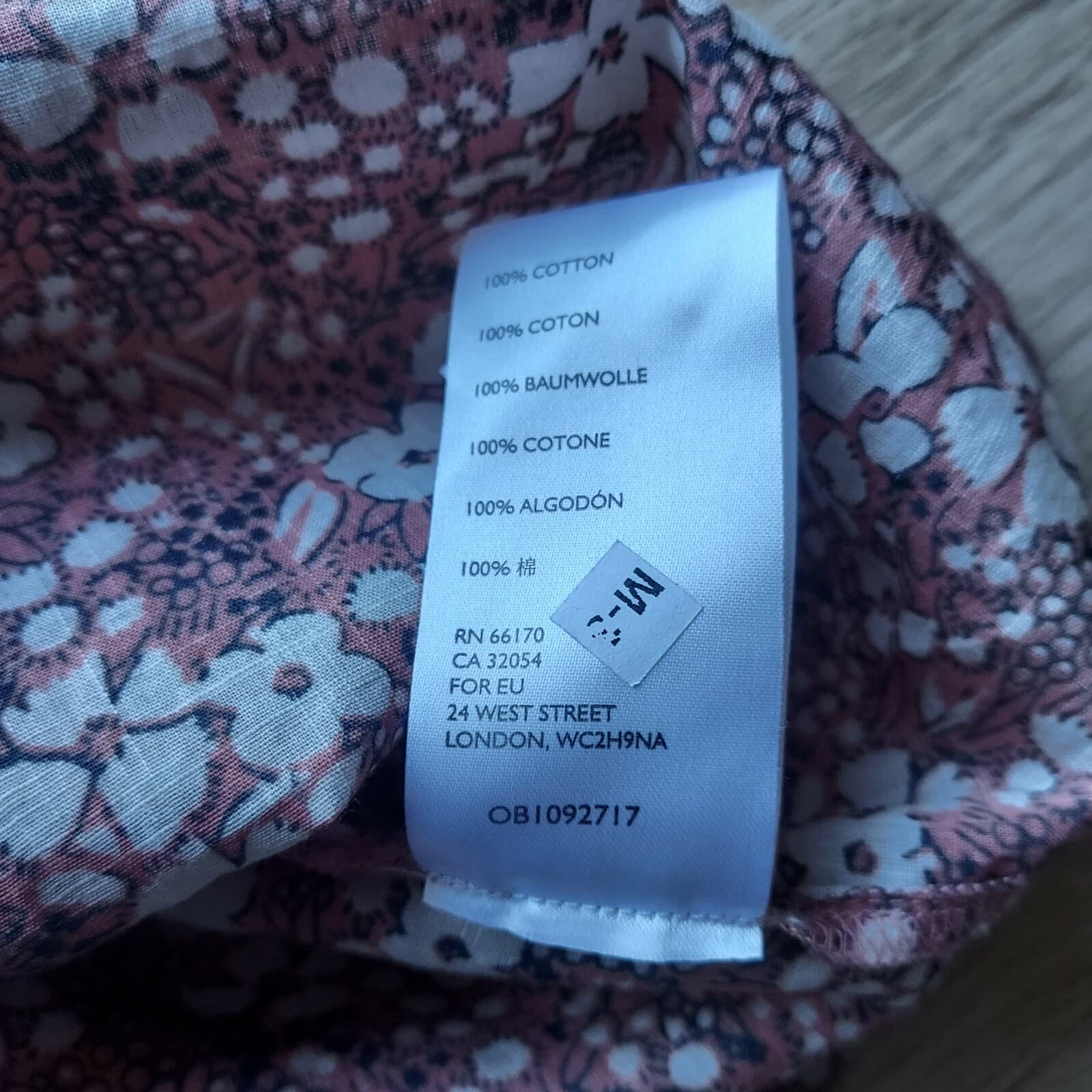Pilcro And The Letterpress Anthro Sasha Boyfriend Shirt Liberty Floral Pink Sz.M - Thumbnail 10