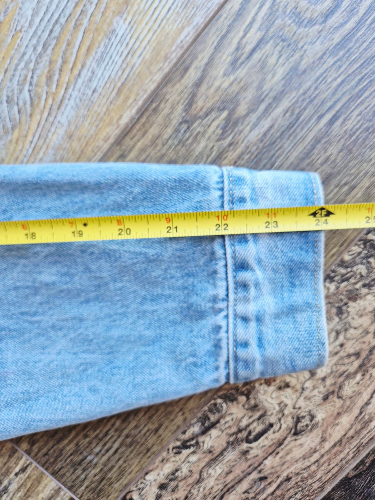 Elevated Faith What a Friend We Have In Jesus Denim Jacket Blue Oversize Size XL - Thumbnail 13