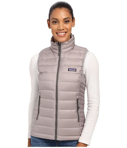 Patagonia Women's L Down Sweater Vest Quilted Puffer Zip-Up Pocket Drifter Grey - Thumbnail 9