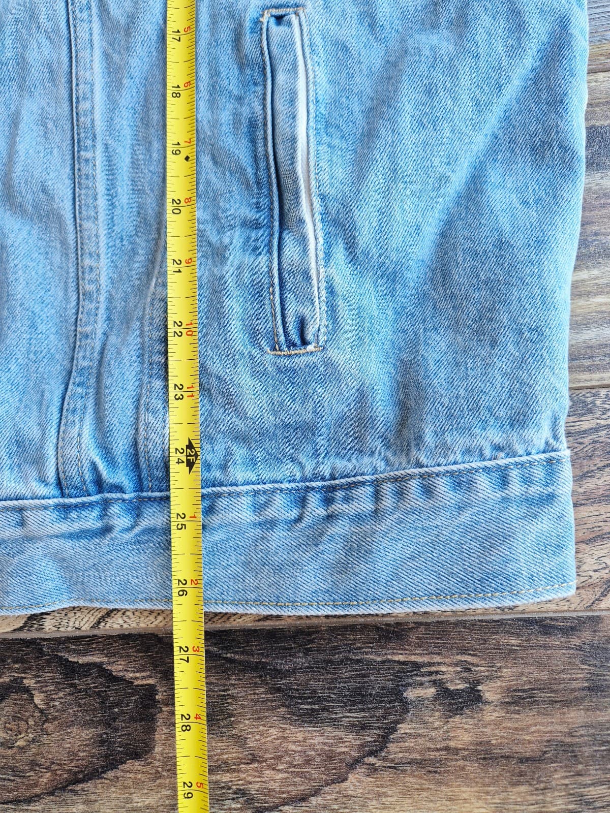 Elevated Faith What a Friend We Have In Jesus Denim Jacket Blue Oversize Size XL - Thumbnail 15