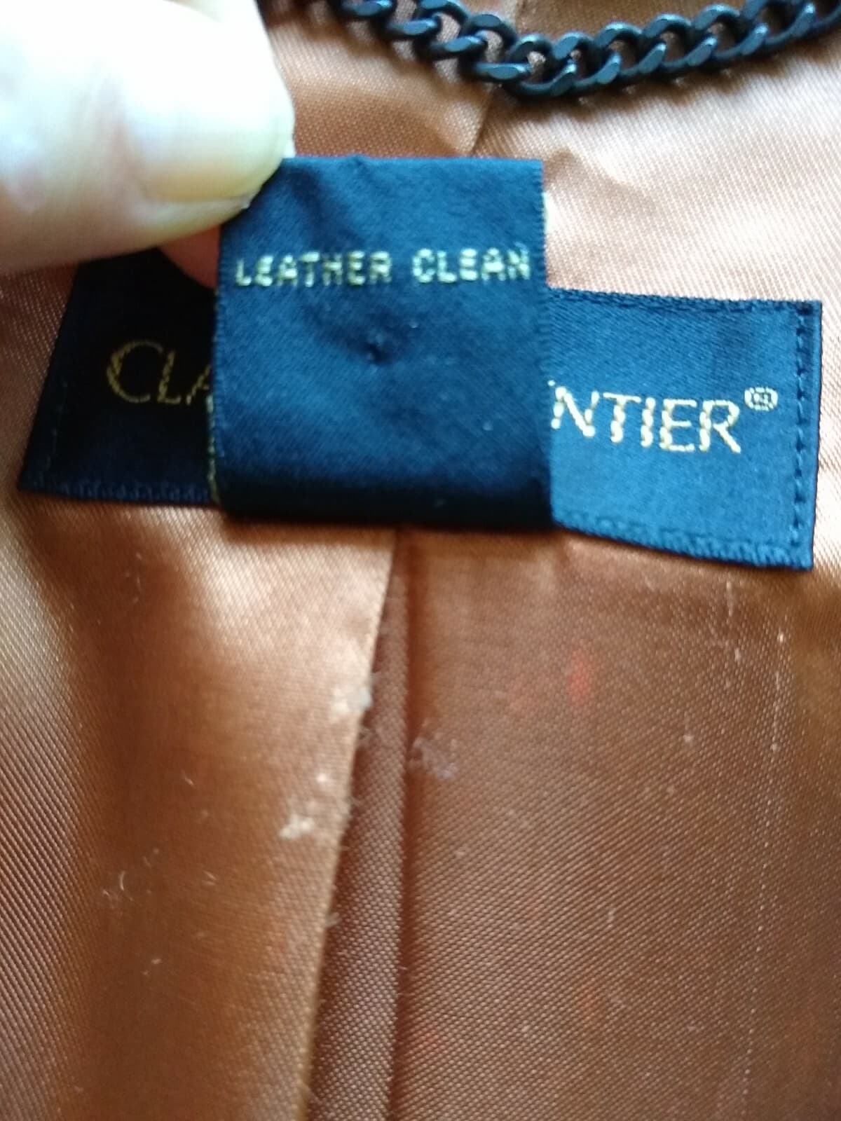 CLASSIQUES ENTIER Genuine Suede Leather Jacket Button Lined Khaki Sz.L - Thumbnail 12