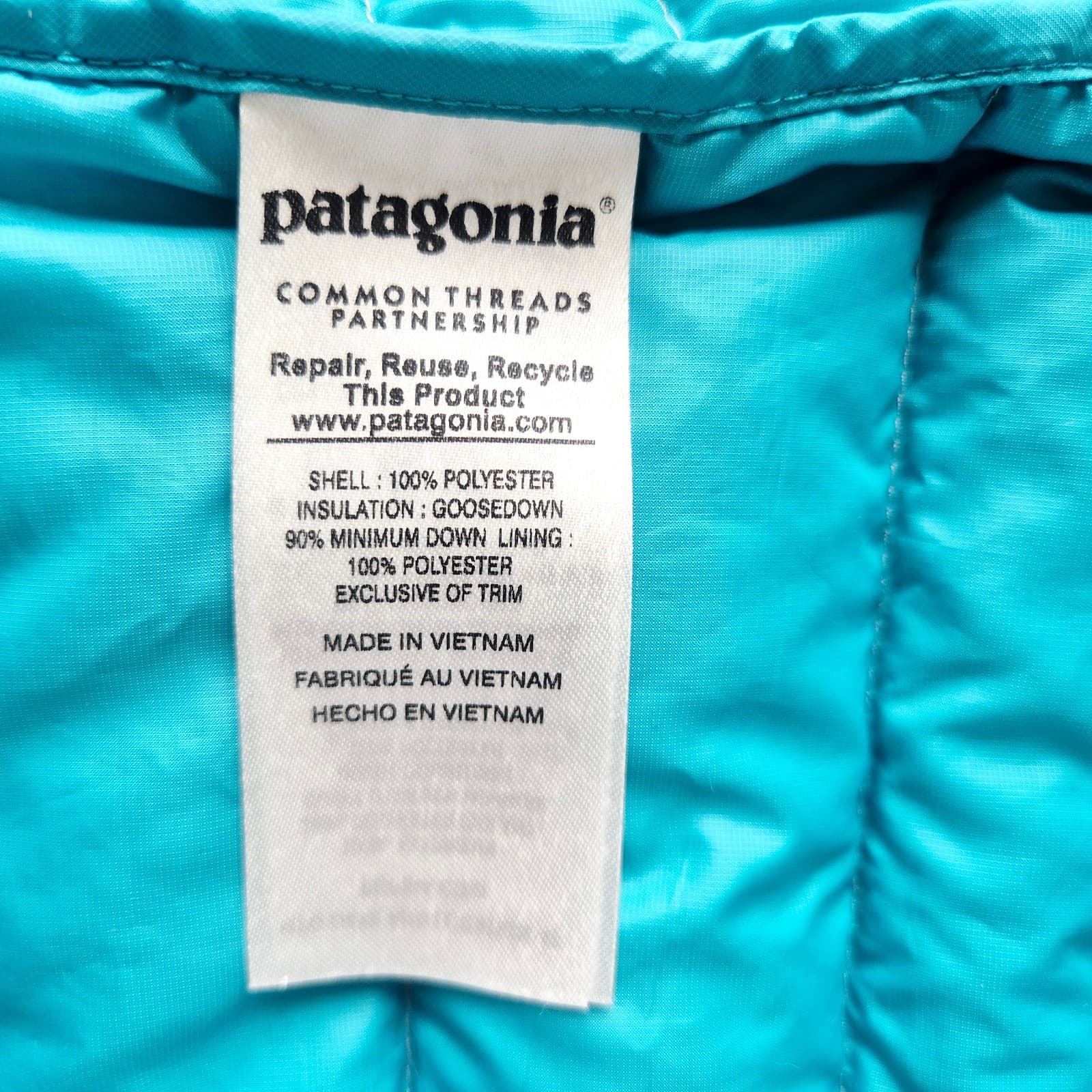 Patagonia Women's L Down Sweater Vest Quilted Puffer Zip-Up Pocket Drifter Grey - Thumbnail 14