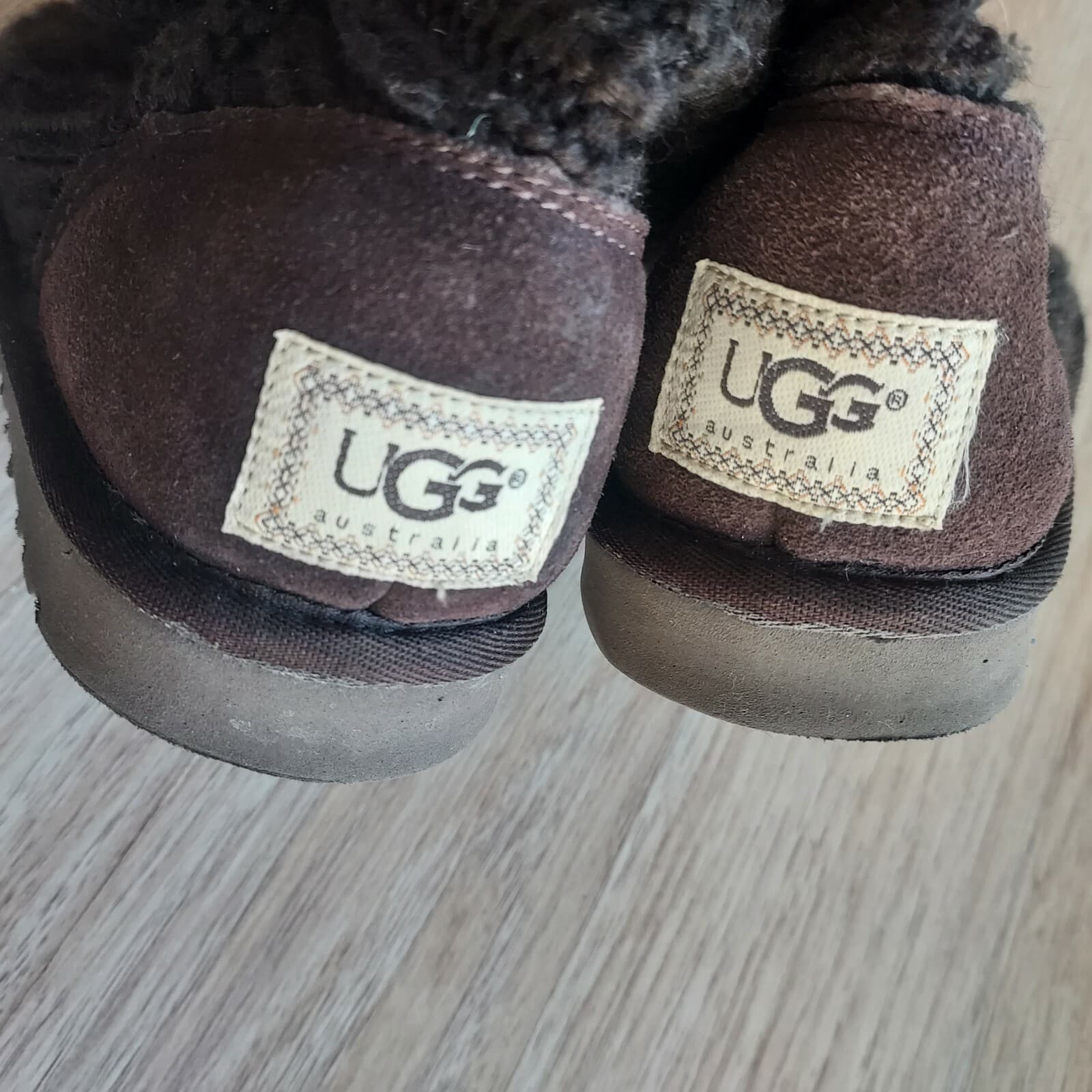 UGG Australia Classic Cardy Knit Tall Boots Sheepskin Lining Brown Women US5 - Thumbnail 10