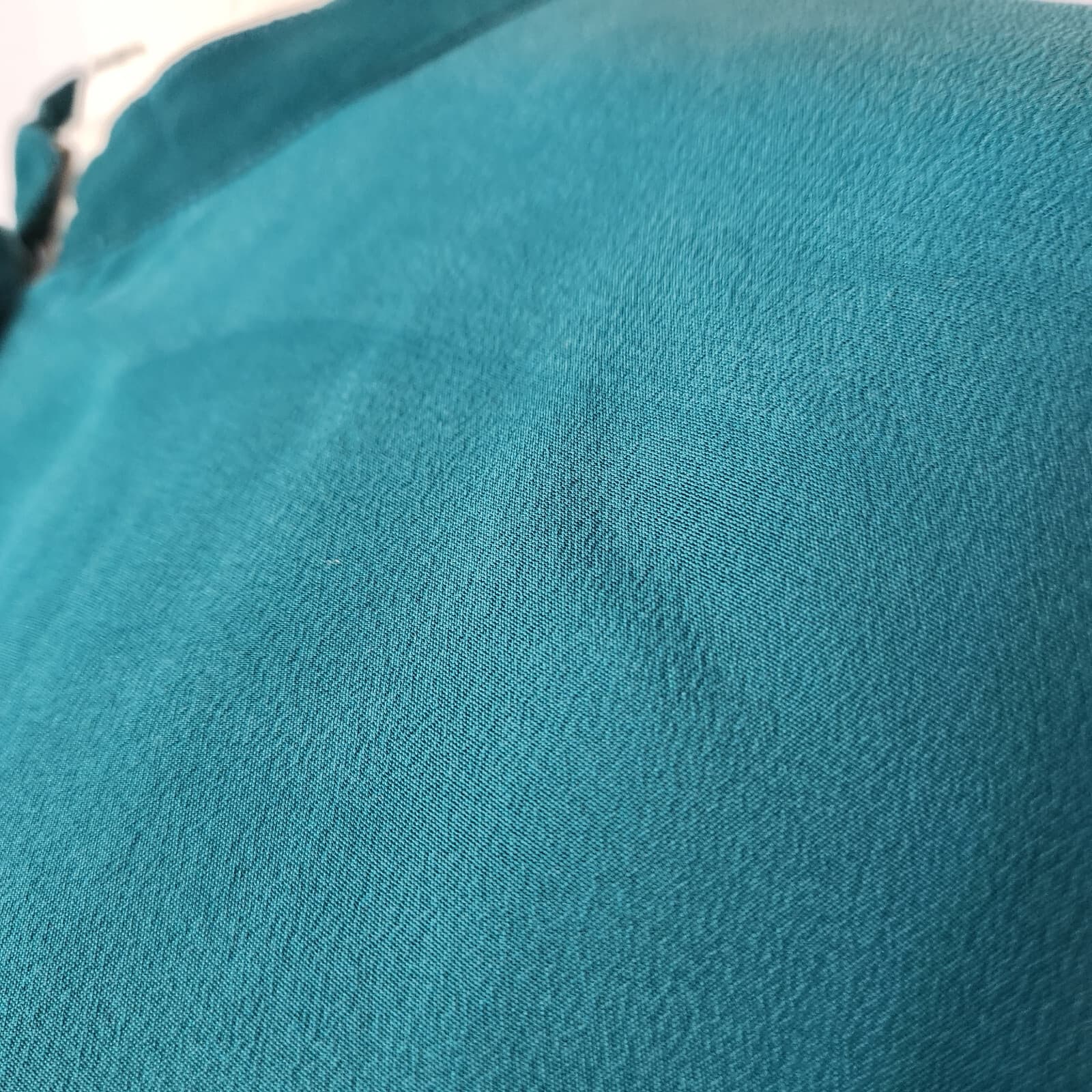 Citron Santa Monica 100% Silk Tunic Shirt Button Mandarin Neck Green Women's S - Thumbnail 3