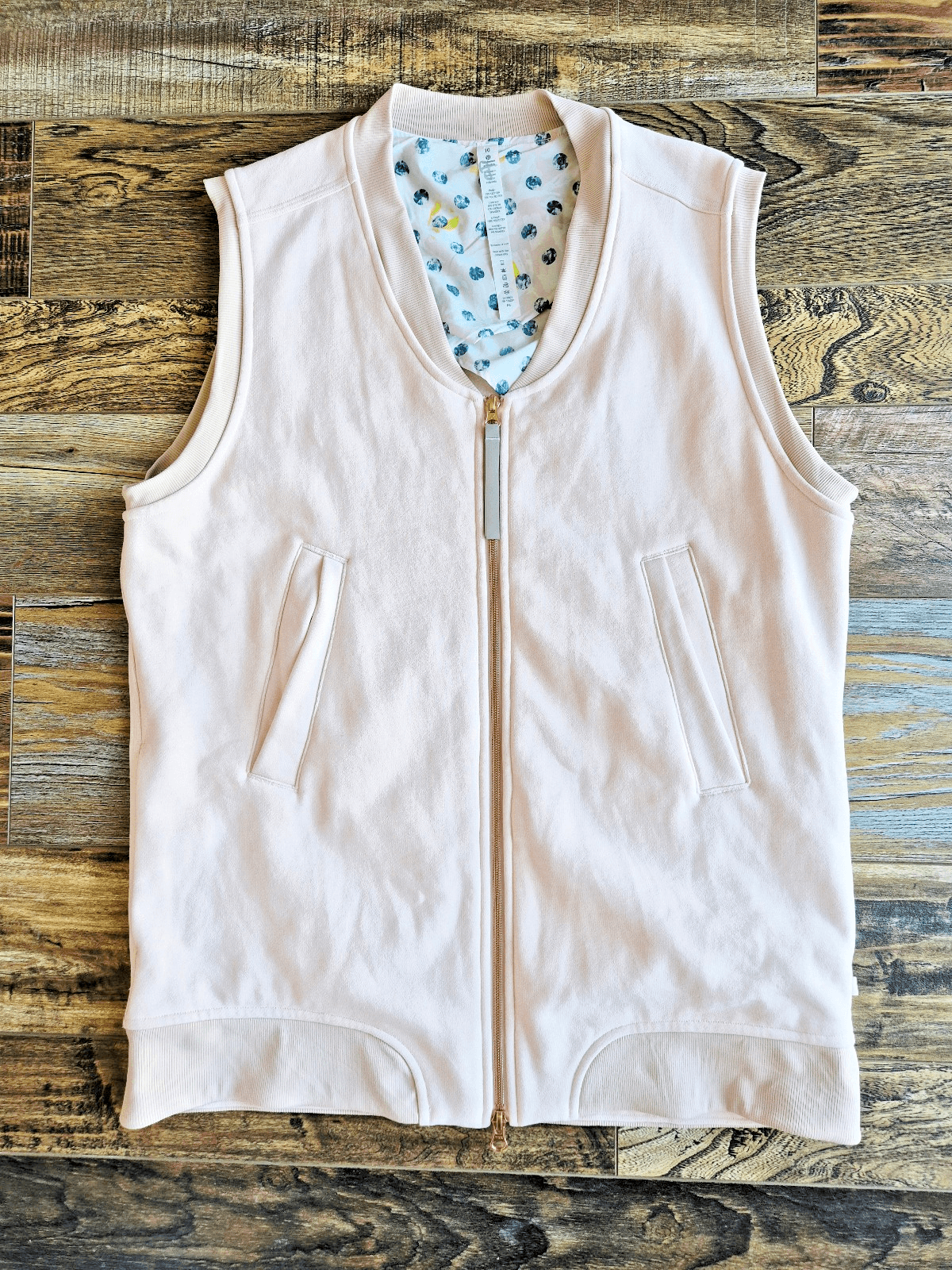 Lululemon Departure Vest 2-Way Zipper Pocket Fleece Cotton Parfait Pink Women 10 - Thumbnail 3