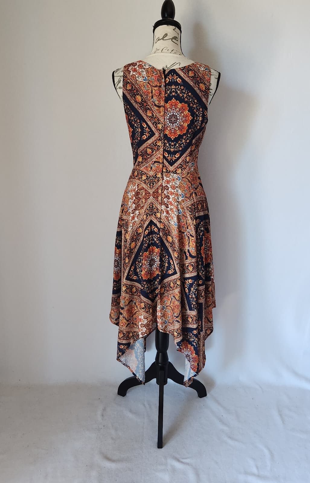 ModCloth Evening In Athens Hanky Hem Midi Dress Sleeveless Multicolor Women's S - Thumbnail 6