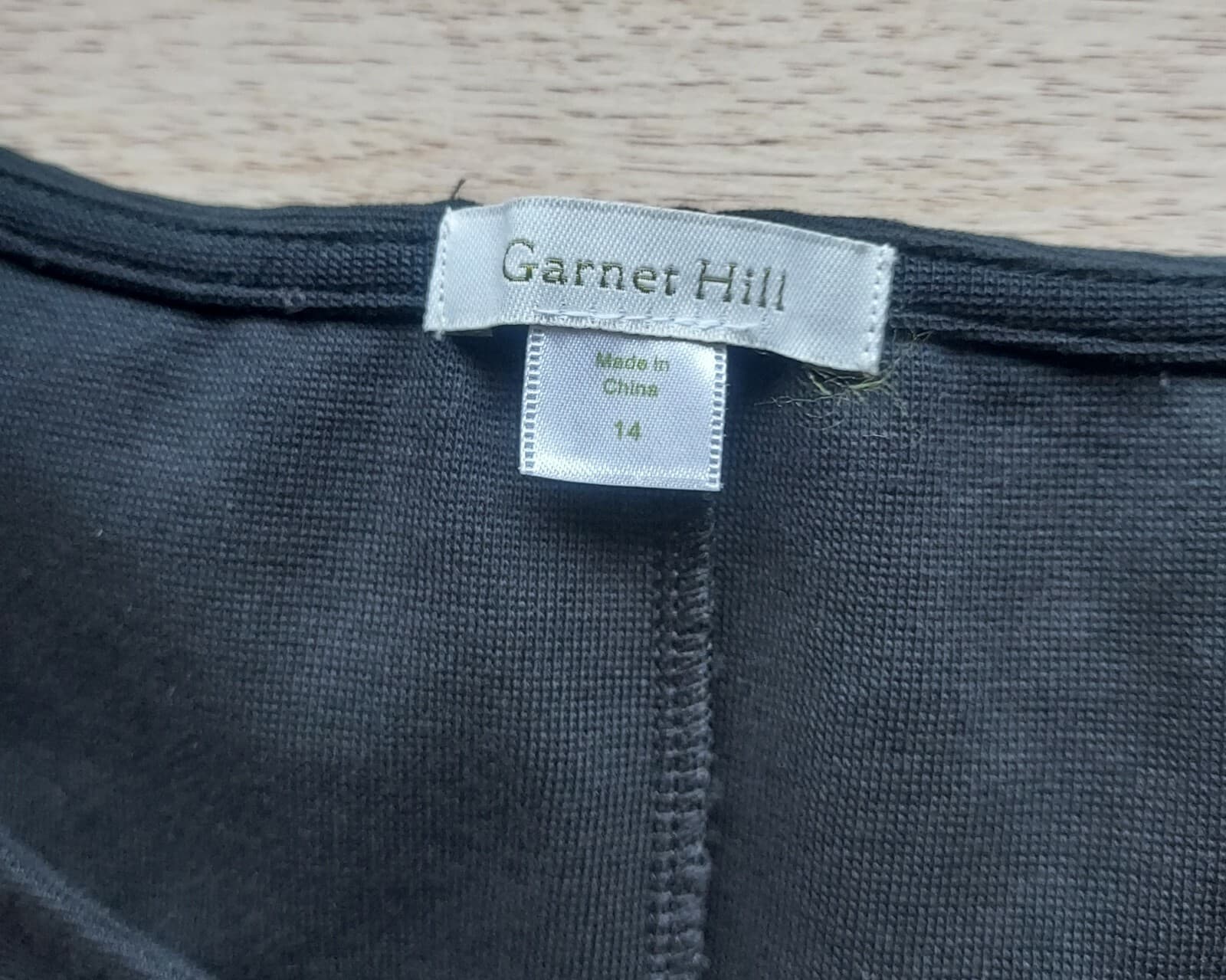 Garnet Hill Everyday Ponte Knit Peplum Dress Sleeveless Pocket Black Cotton 14 - Thumbnail 9