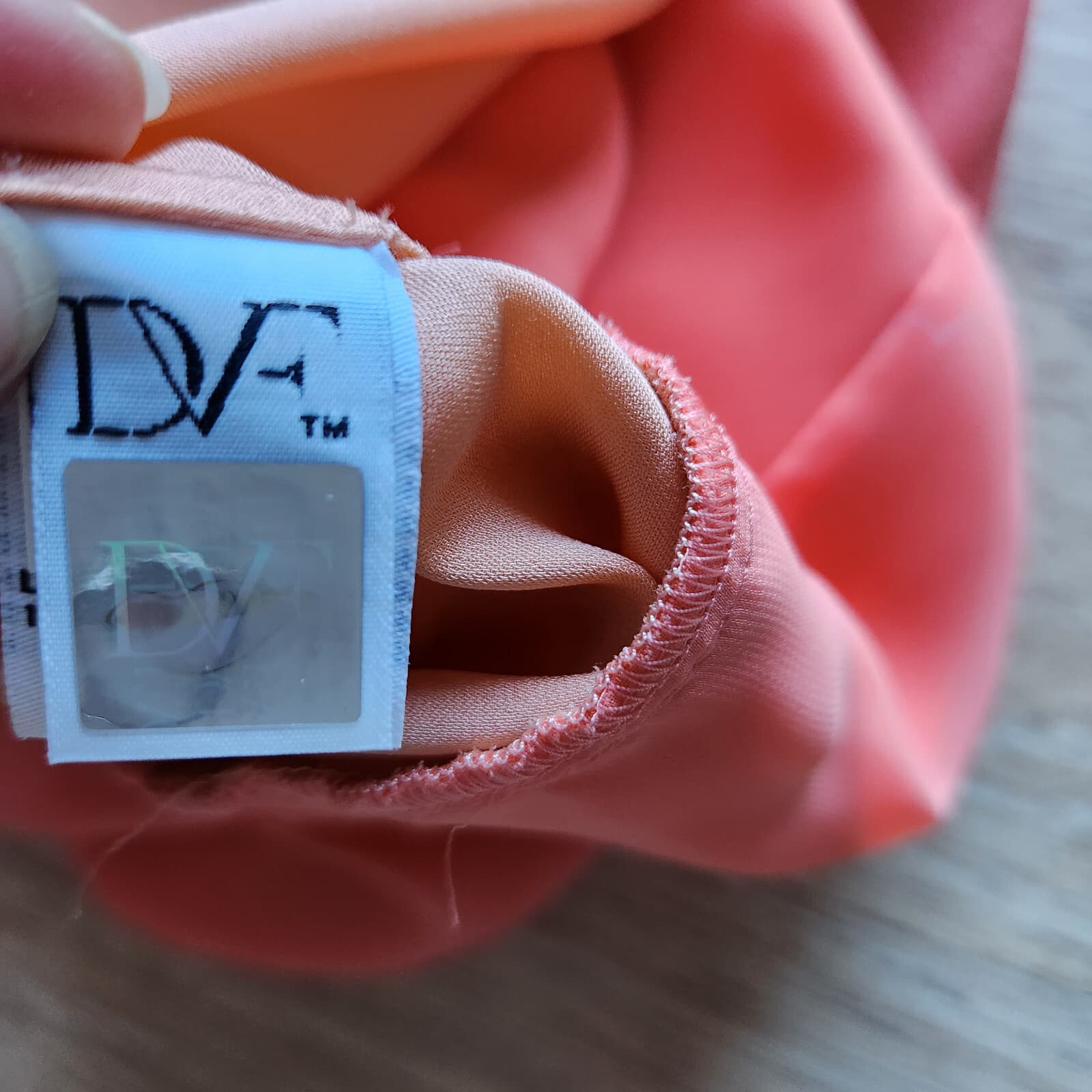 Diane Von Furstenberg Enda Drop-Waist 2-Tone Silk Mini Dress Orange Women's 2 - Thumbnail 12