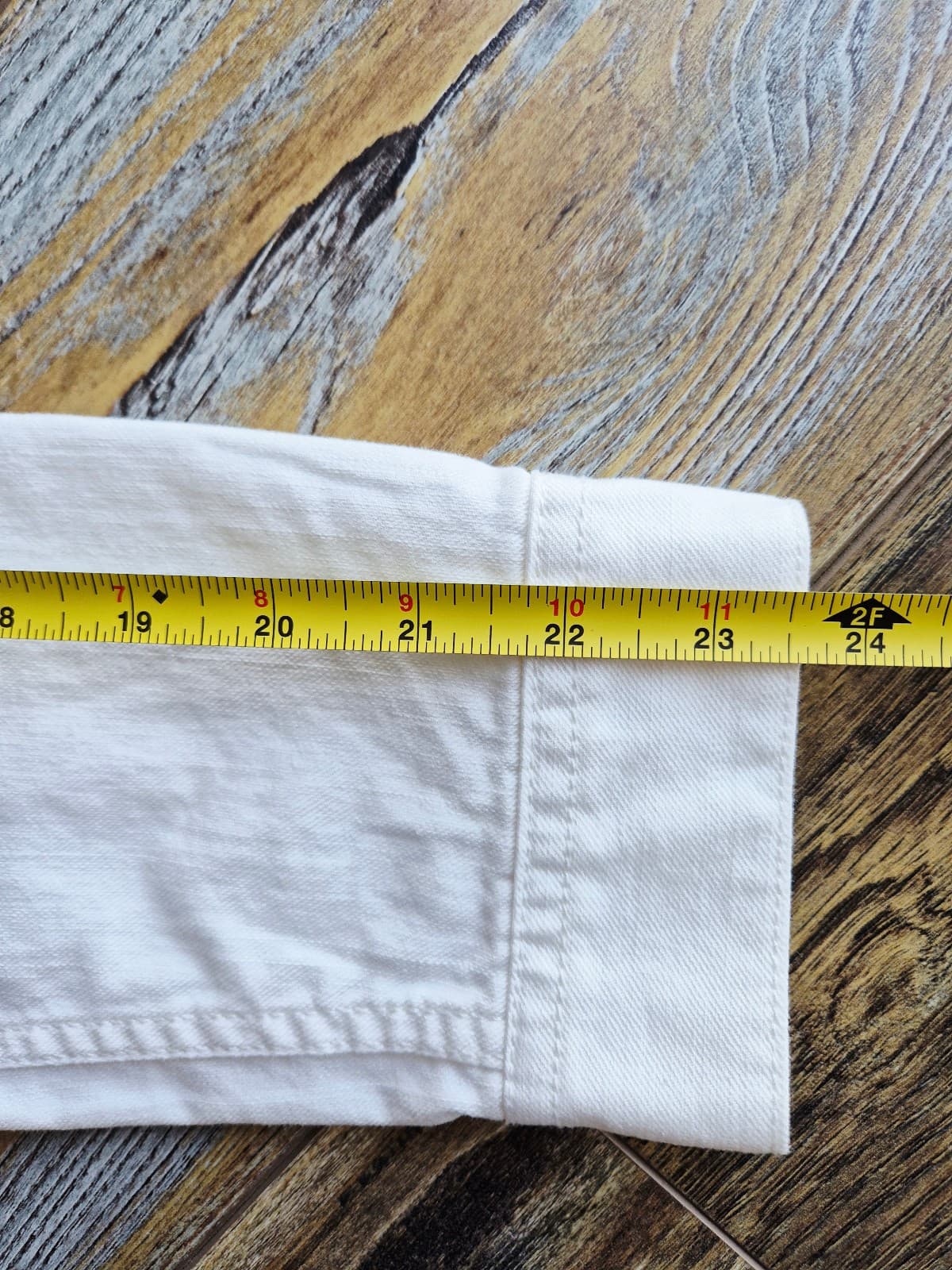 NWoT Talbots Classic Denim Trucker Jacket Metal Button Cotton Blend White Size M - Thumbnail 12