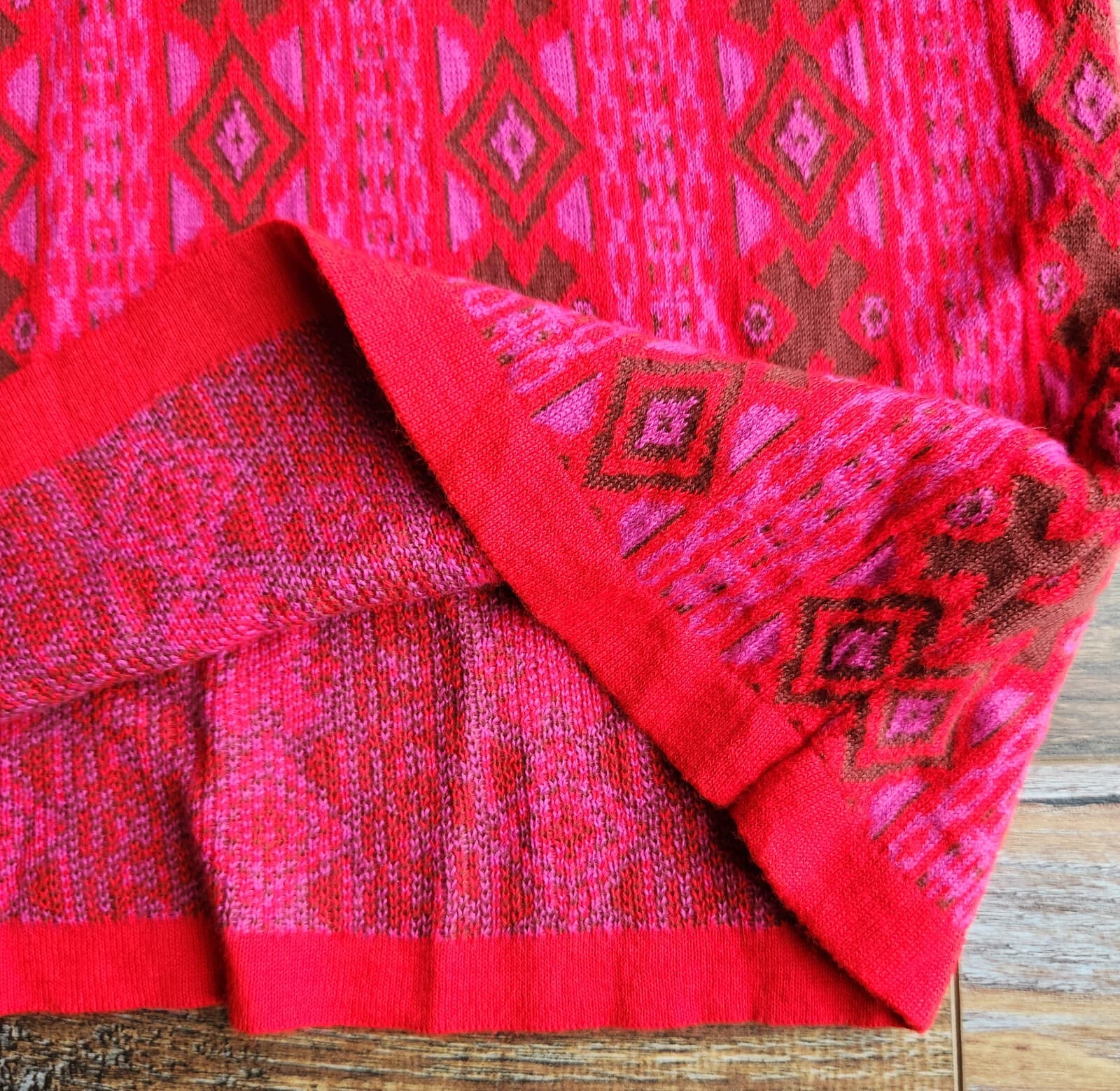 Free People Kitt Mini Sweater Dress Collar Short Sleeve Wool Blend Red Womens XS - Thumbnail 9