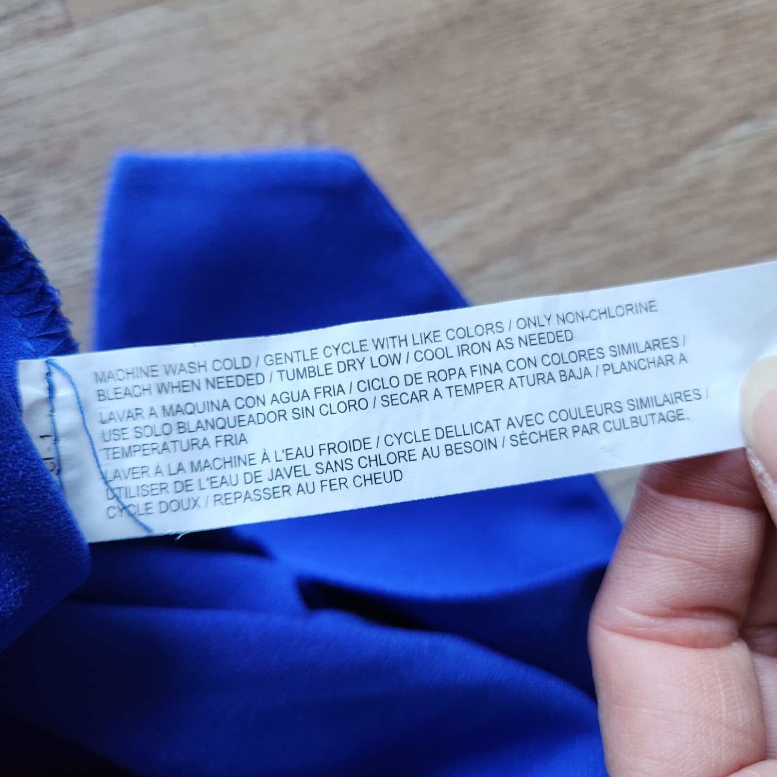 ELOQUII Royal Blue Jumpsuit Back Key-Hole Tie-Long Sleeve Wile Leg Pocket Sz.18 - Thumbnail 9