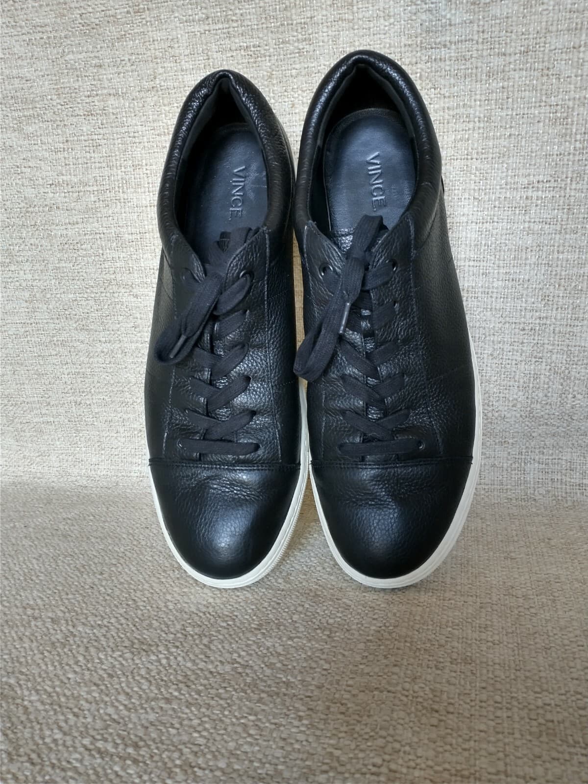 Vince Women Black Leather Fashion Sneaker Low-Top Lace-Up US11M EUR41 - Thumbnail 7