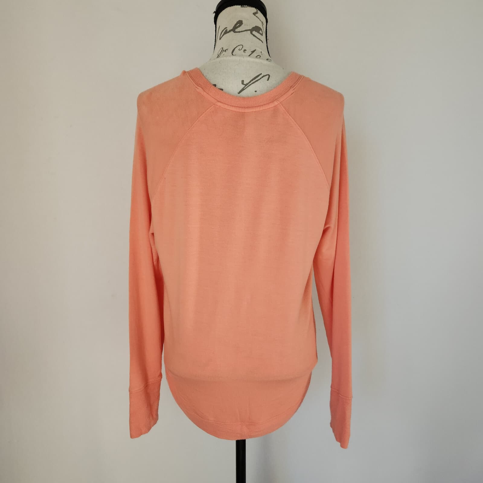 EUC Athleta Mindset Modal Terry Knit Sweatshirt Long Sleeve Island Coral Women M - Thumbnail 6