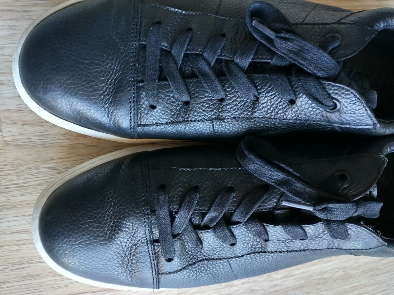 Vince Women Black Leather Fashion Sneaker Low-Top Lace-Up US11M EUR41 - Thumbnail 8