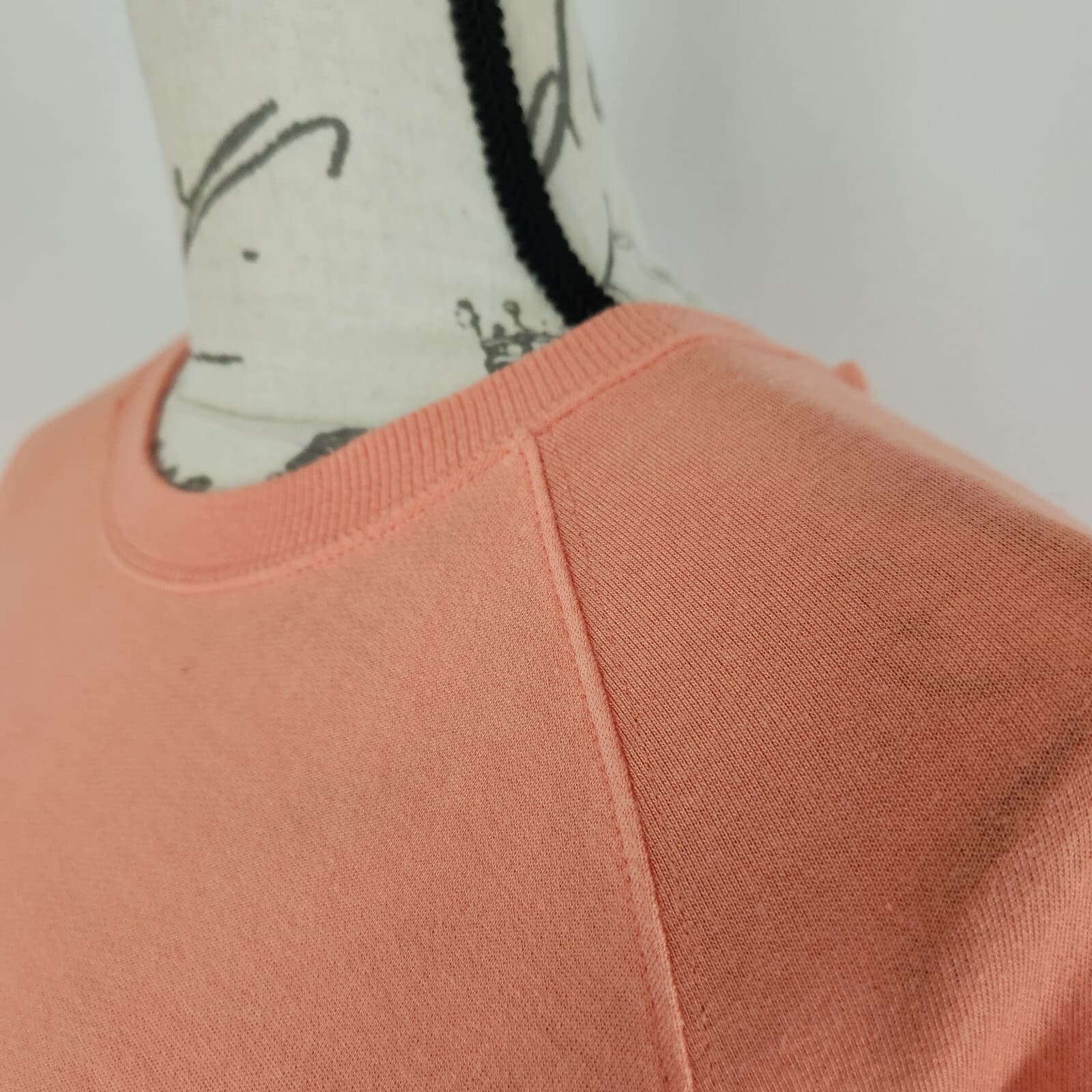 EUC Athleta Mindset Modal Terry Knit Sweatshirt Long Sleeve Island Coral Women M - Thumbnail 5
