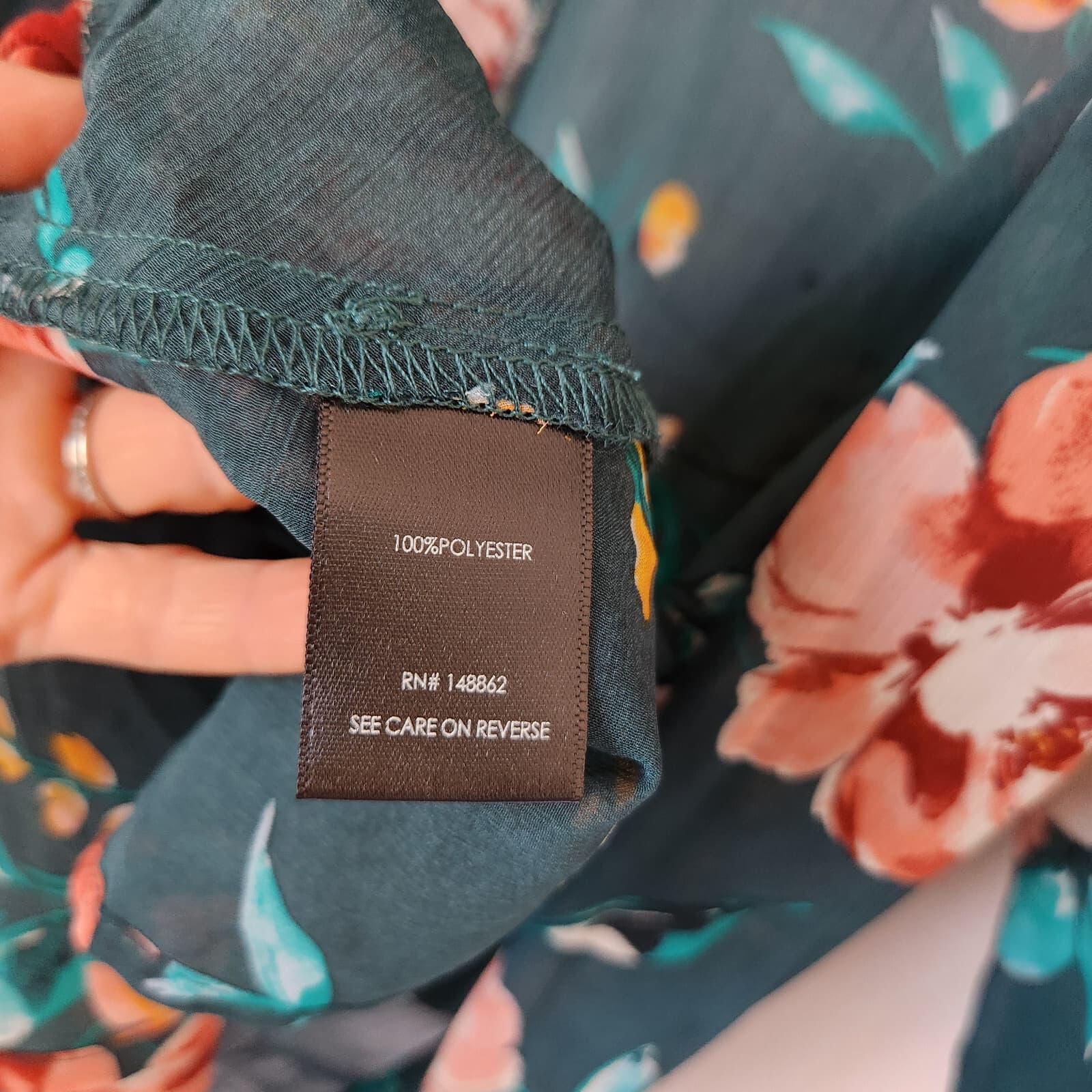 NWT Torrid $55 Floral Sheer Chiffon Tulip Sleeve Kimono Top Ruffle-Hem Green 2X - Thumbnail 11
