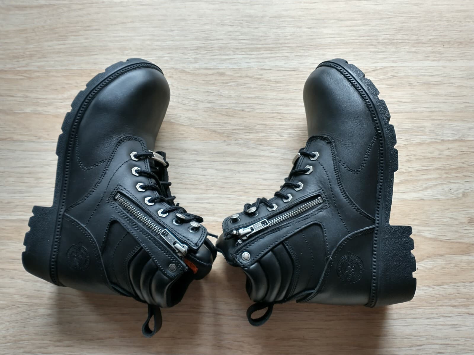 NWoB MILWAUKEE LEATHER MBL9320 Women Combat Boot Waterproof Lace Zip Black US9.5 - Thumbnail 3