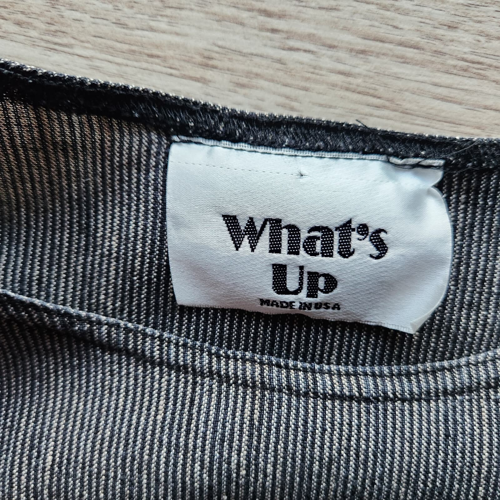 What's Up Lagenlook Linen Pinstripe Top Button-Accent Long Sleeve Black Women S - Thumbnail 8
