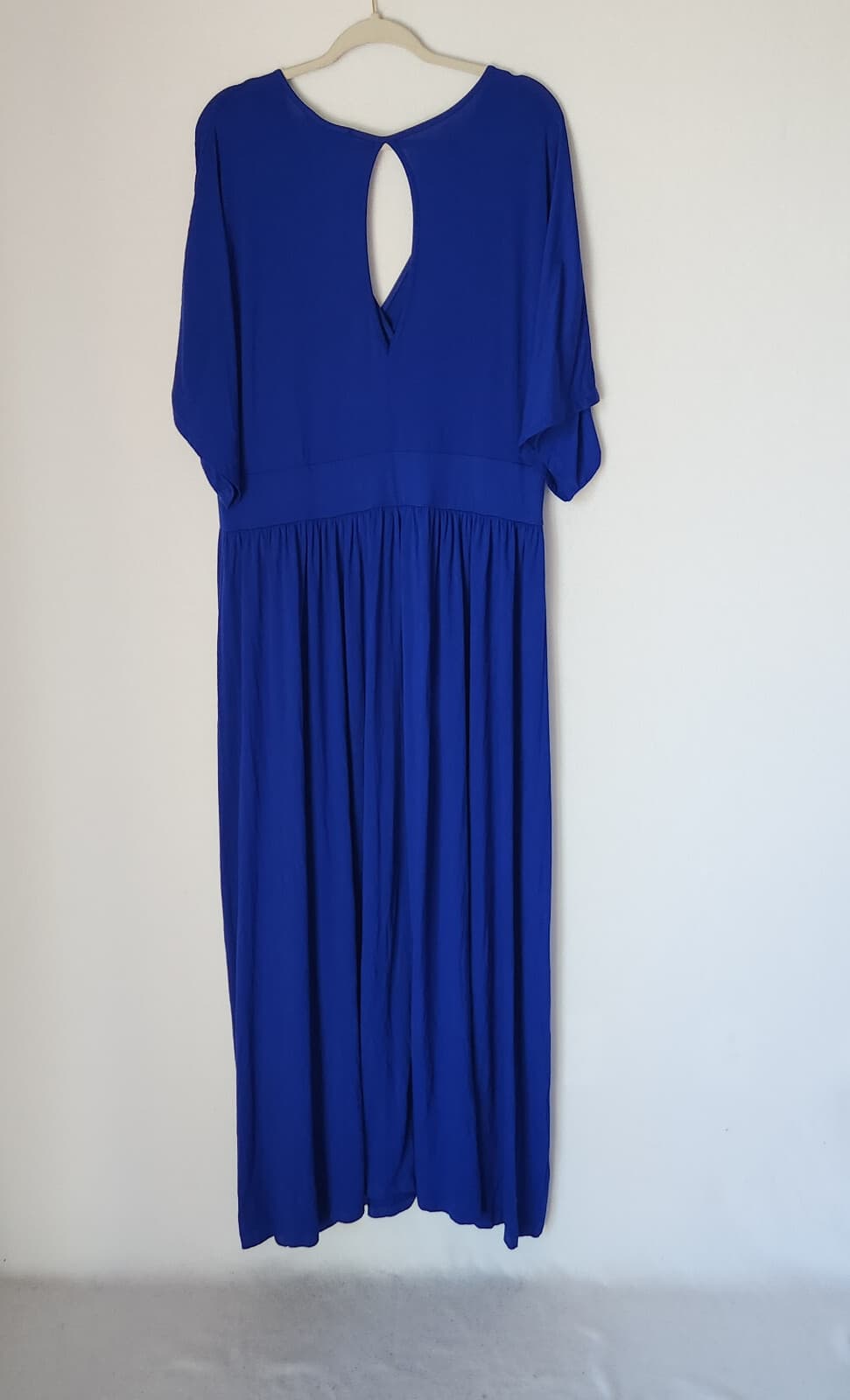 NWT ELOQUII Maxi Dress Back Key-Hole Kimono Sleeve Knit Royal Blue Women's 18/20 - Thumbnail 4