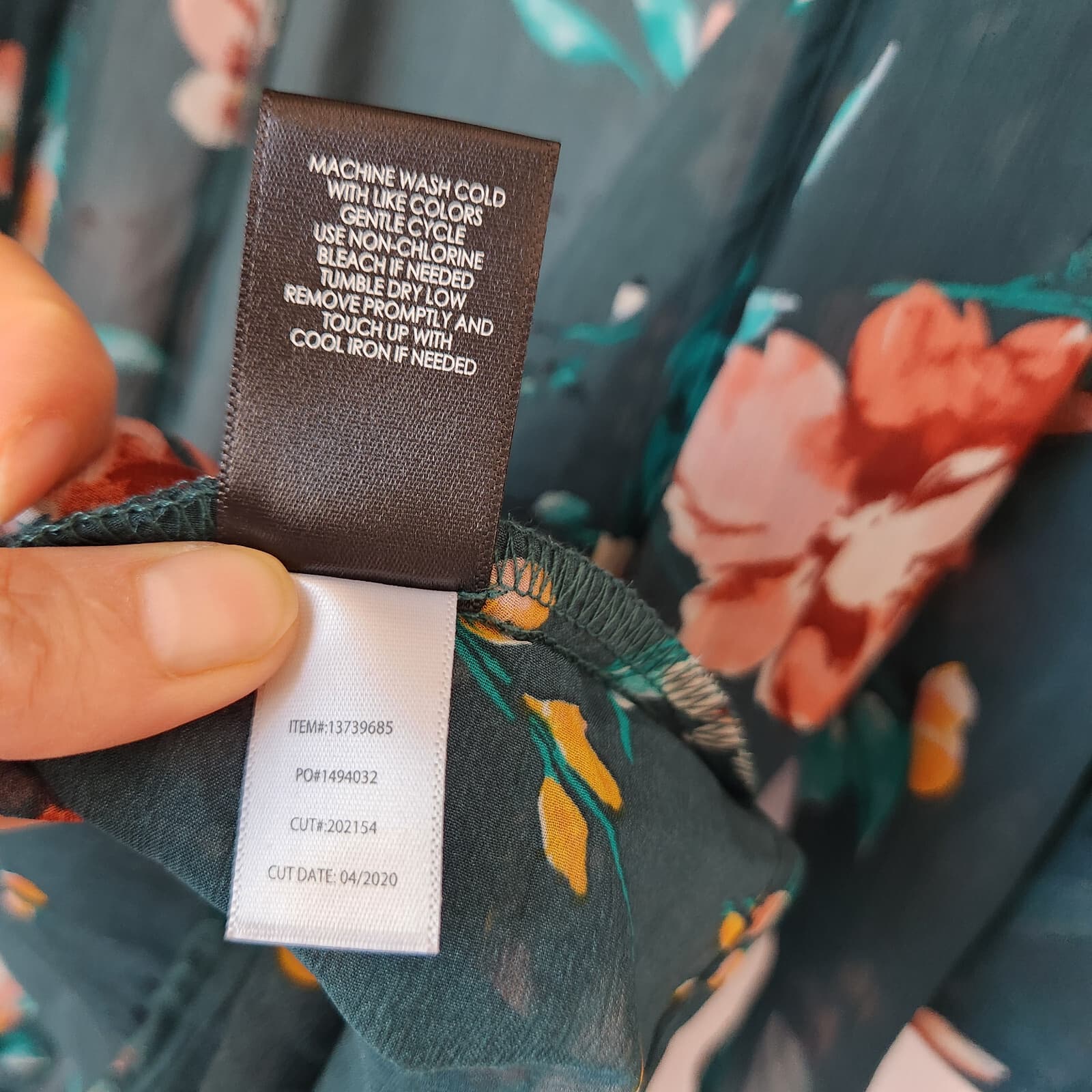 NWT Torrid $55 Floral Sheer Chiffon Tulip Sleeve Kimono Top Ruffle-Hem Green 2X - Thumbnail 12