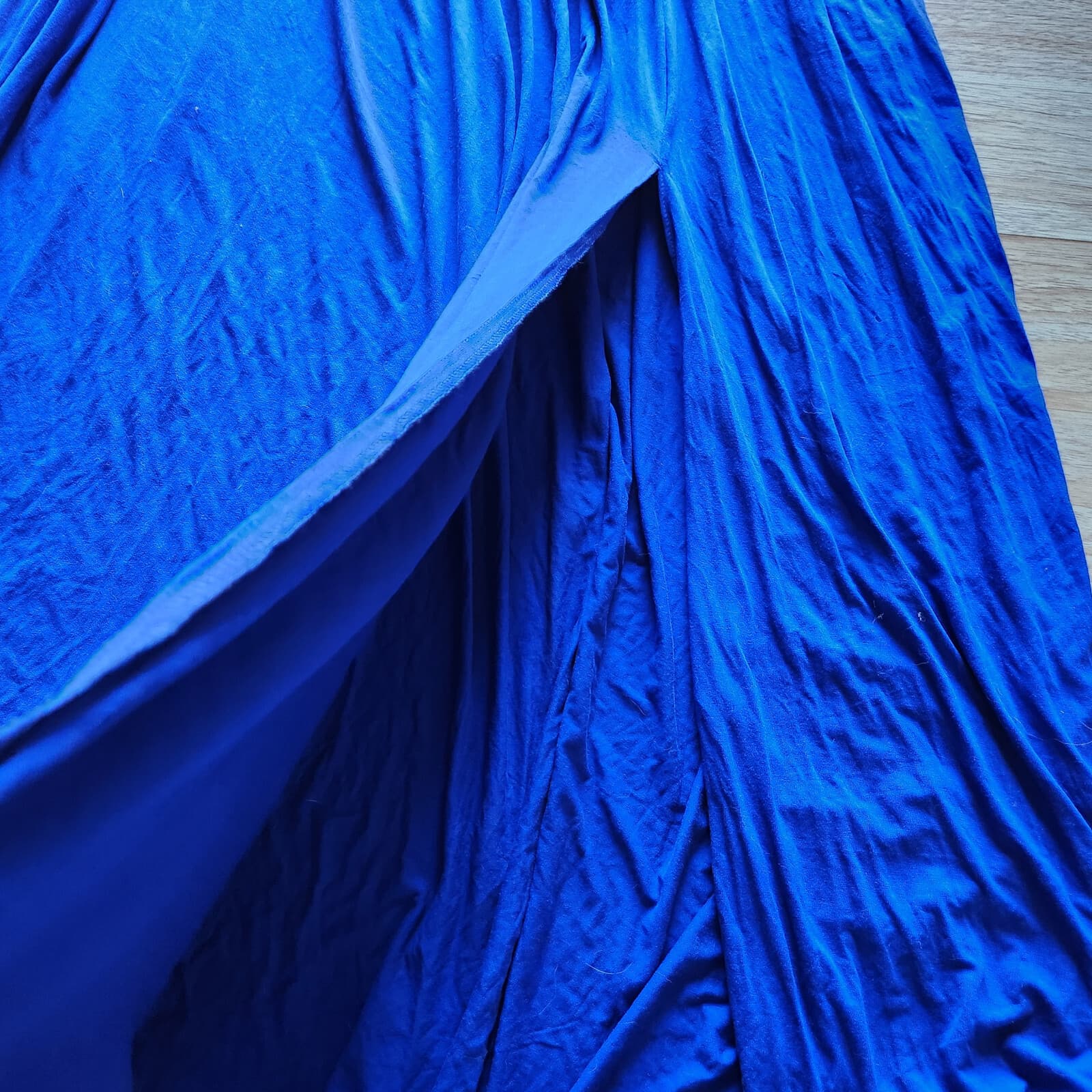 NWT ELOQUII Maxi Dress Back Key-Hole Kimono Sleeve Knit Royal Blue Women's 18/20 - Thumbnail 6