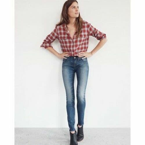 Madewell Skinny Skinny Jeans 9" Rise Medium Wash Blue Women Sz.27 E0267 - Thumbnail 4