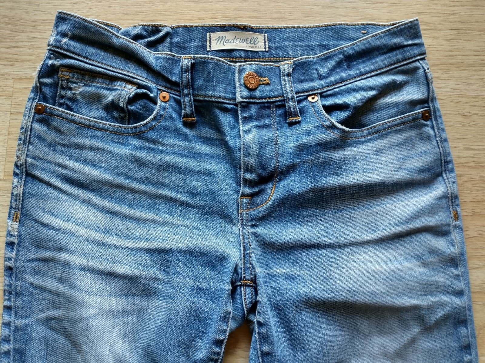 Madewell Skinny Skinny Jeans 9" Rise Medium Wash Blue Women Sz.27 E0267 - Thumbnail 5