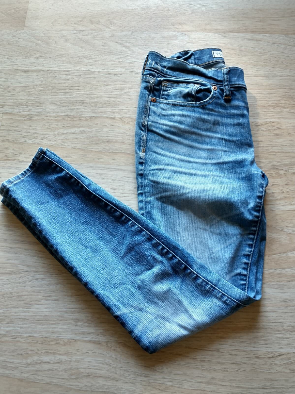 Madewell Skinny Skinny Jeans 9" Rise Medium Wash Blue Women Sz.27 E0267 - Thumbnail 2
