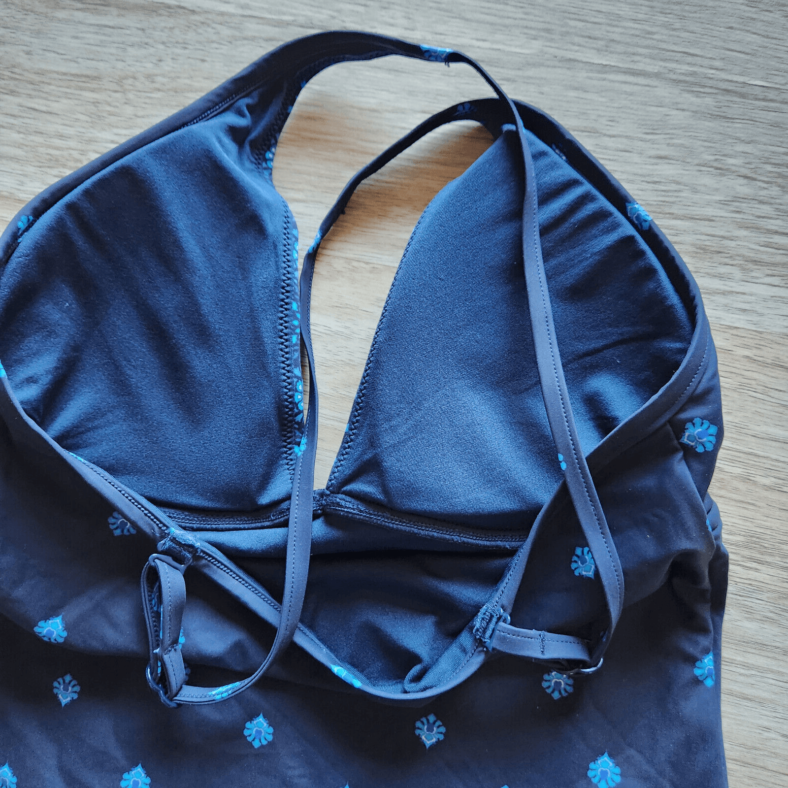 NWT Seafolly Australia Sunflower Border Retro 2 Piece Swimsuit Blue Top 8 Pant 6 - Thumbnail 4