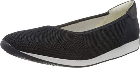 NWoB ARA Skimmer Knit Comfort Slip-On Ballet Flats Black White Women US6.5 - Thumbnail 2
