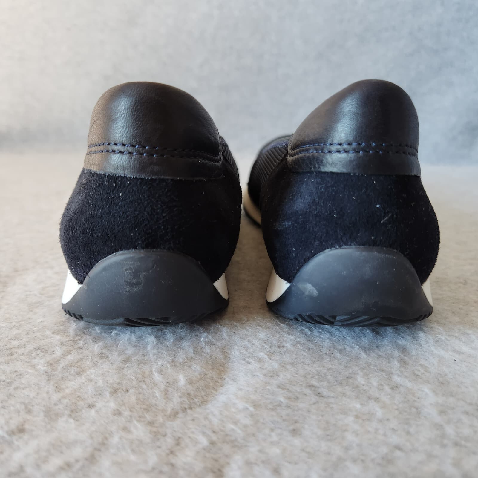 NWoB ARA Skimmer Knit Comfort Slip-On Ballet Flats Black White Women US6.5 - Thumbnail 7
