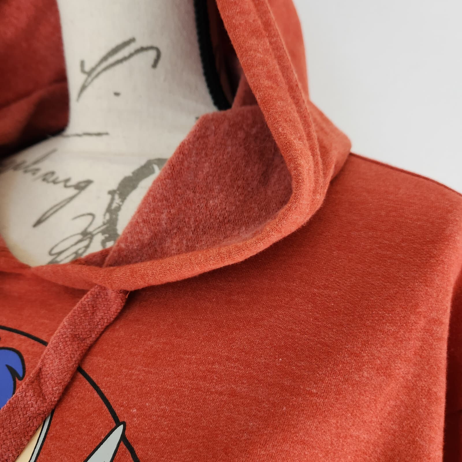 Looney Tunes That's All Folks Youth XXL(19) Hoodie Sweatshirt Pocket Orange-Red - Thumbnail 5