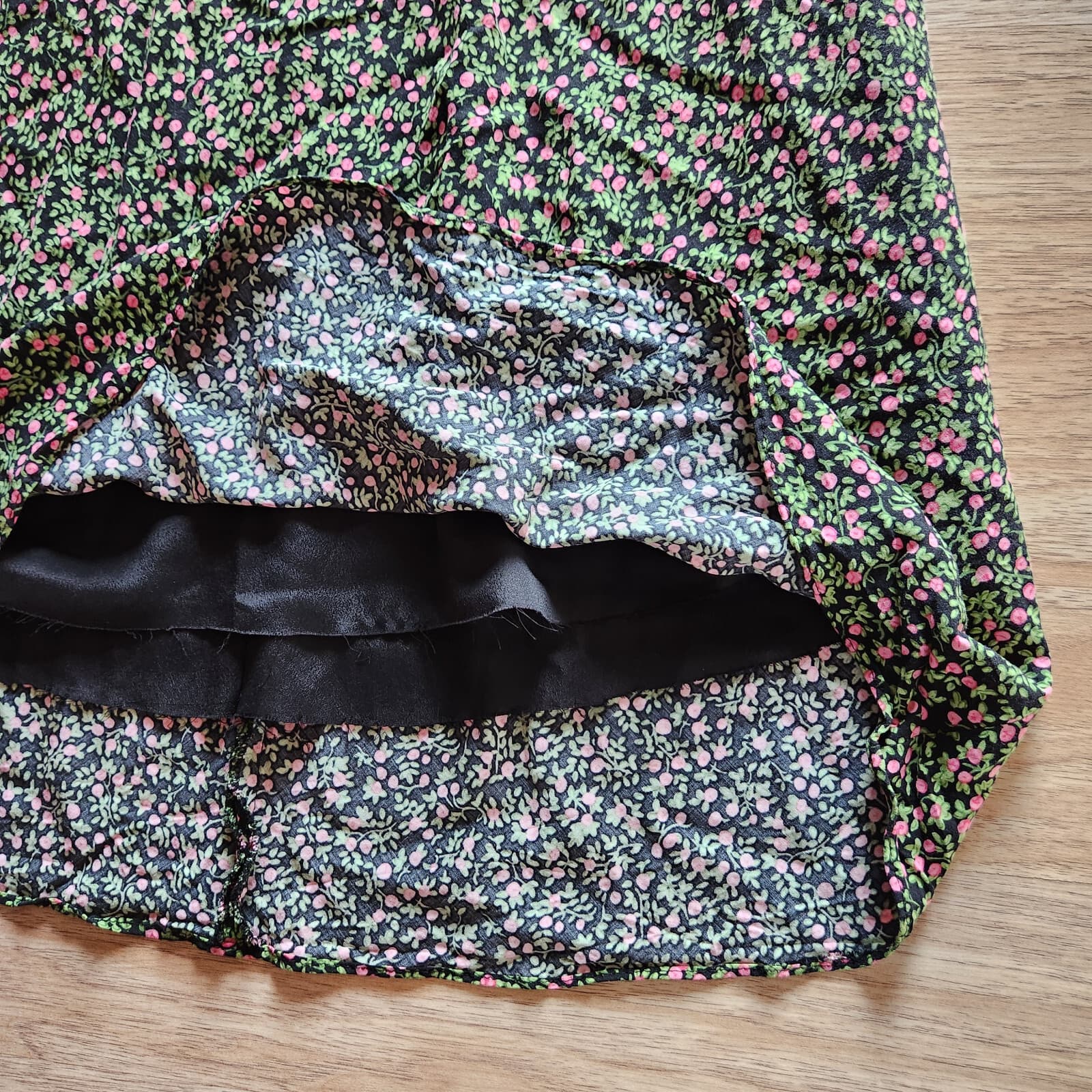 J.Crew Floral Smocked Sleeve Midi Sheath Dress Zip Lined Green Pink Women's 0 - Thumbnail 9