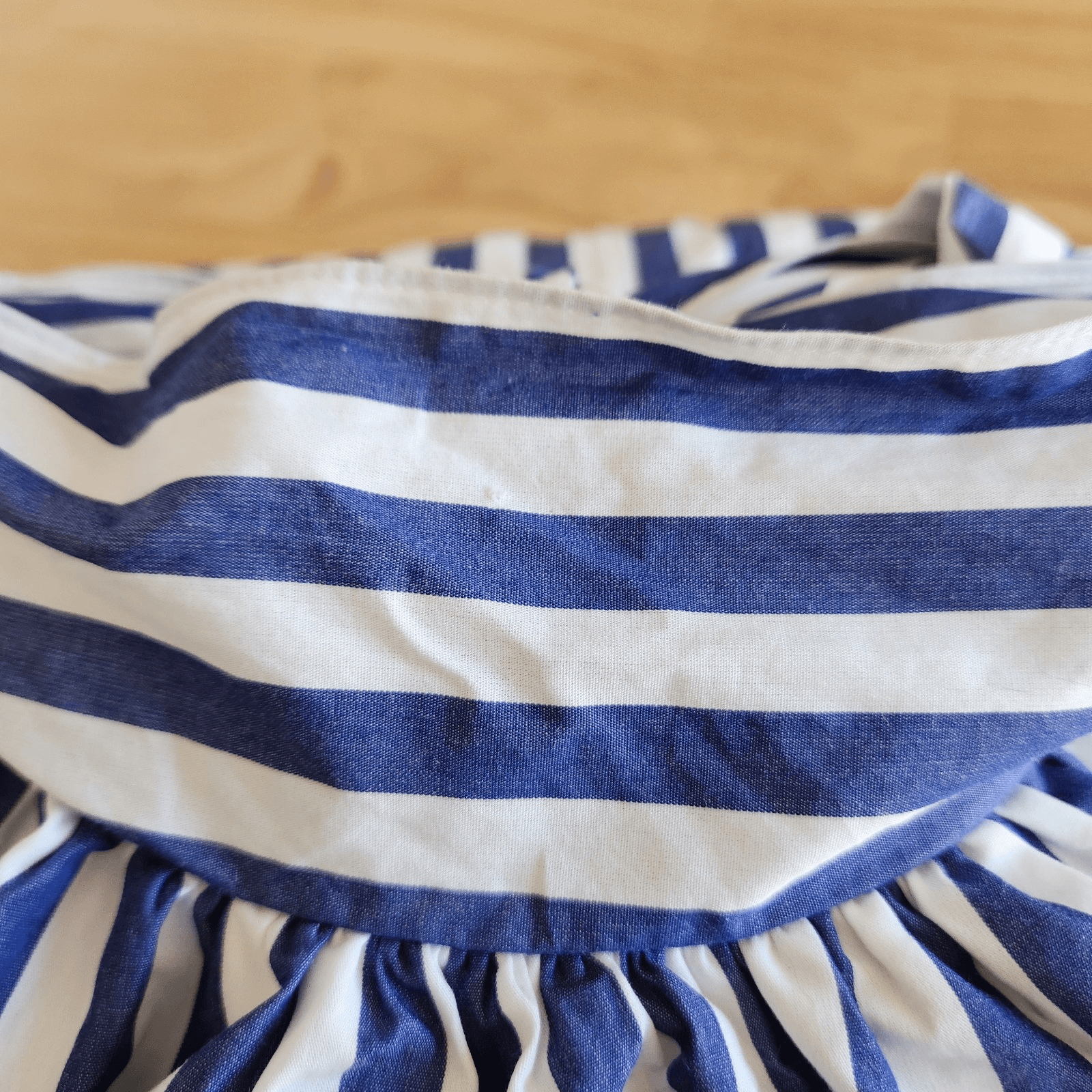 J.Crew Striped Tie-Halter Wide-Leg Jumpsuit Pocket Cotton Blue White Women's 8 - Thumbnail 19