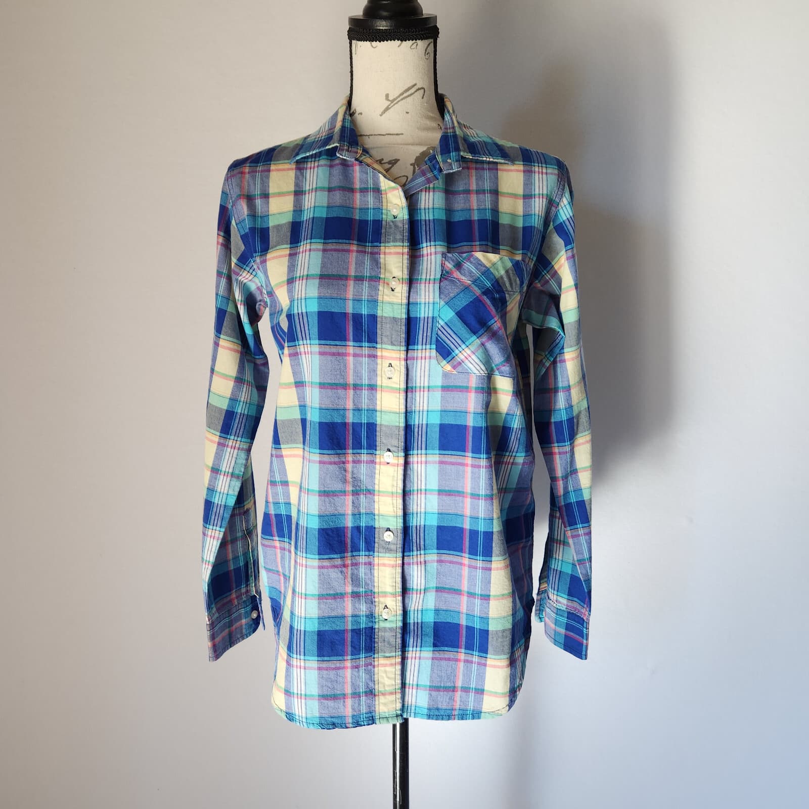 Denim & Supply RL Boyfriend Plaid Shirt Button-Down Long Sleeve Multicolor Sz.S - Thumbnail 2